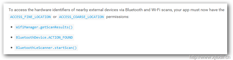 Android 6.0：收不到BluetoothDevice.ACTION_FOUND广播